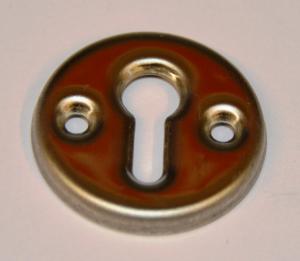 Nickel mortice escutcheon