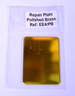 Polished brass repair plate
