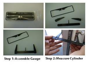 Cylinder measuring gauge