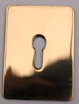 Polished brass self adhesive mortice escutcheon EJMPBSA