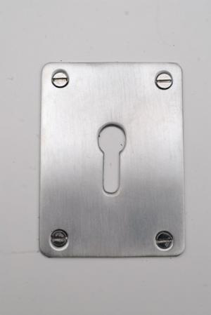 satin chrome screw fix mortice escutcheon EJMSCSF
