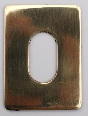 polished brass self adhesive oval escutcheon EJOPBSA